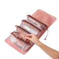 Hanging Roll-Up Makeup Organizer Bag – Portable Travel Cosmetic & Beauty Storage Case