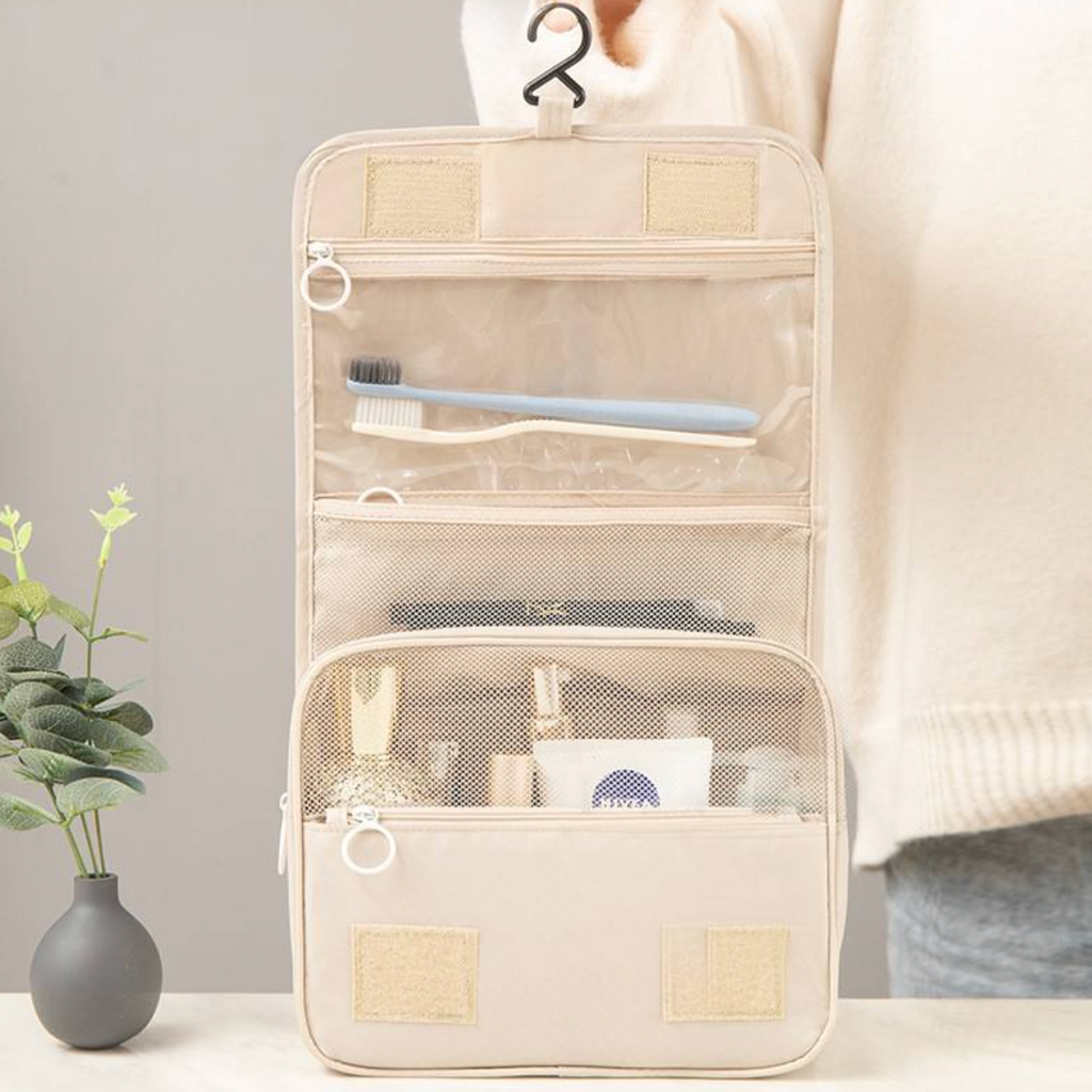 Multi-Function Travel Makeup Organizer – Elegant Cosmetic & Beauty Storage Bag